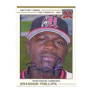   Phillips Autographed / Signed 2002 Grandstand AA Top Prospect Card