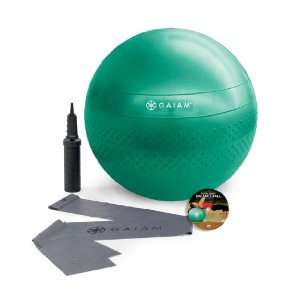  Gaiam Total Body Balance Ball Kit (65cm) Sports 