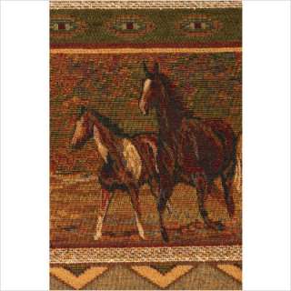 American Furniture Classics Lodge Wild Horses Ottoman 8500 40 