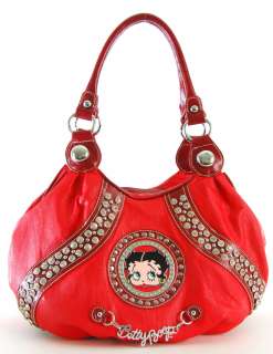   Purse   RED Rhinestone Purse HOBO bag   Glamour Series BETTY BOOP BAG