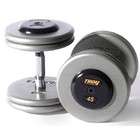 Troy Barbell HFD 085R Pro Style Dumbbells   Gray Plates And Rubber End 
