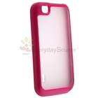 New Clear Pink Softgrip TPU Gel Skin Case+Car+AC Home Charger For LG 