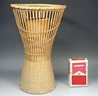 ikebana 280 signed bamboo flower basket vase japanese japan tall