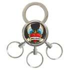 Carsons Collectibles 3 Ring Key Chain of Flaming Winged Heart says 