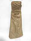 NWT REEM ACRA Brown Strapless Rhinestone Dress Sz 14