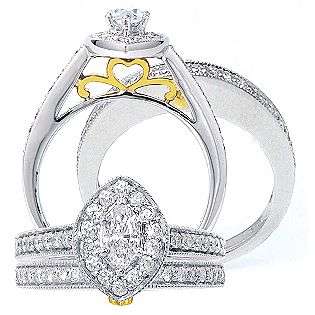  David® 1 cttw Diamond Marquise Engagement Set  Pure Love Jewelry 
