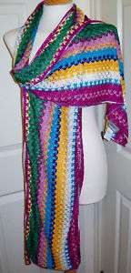 MISSONI sport Shawl Long Scarf Multi coloured Knitting  