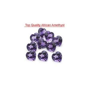  17.20 Cts of 8 mm Heart Matching Loose Amethyst ( 10 pcs 