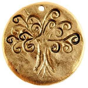 6010AG Antique gold pewter tree of life pendant 25mm 