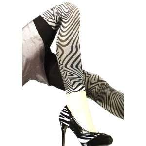  Lace Poet Black/Gray Zebra Animal Print Leggings 