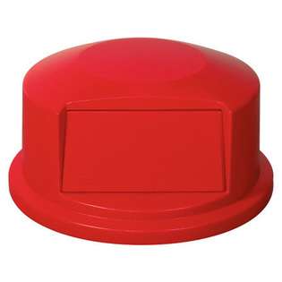   Partners RUB121D 32 Gallon Brute Container Domed Lid  Red 