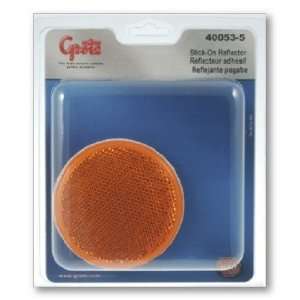  REFLECTOR, 3, YELLOW, ROUND STICK ON, RETAIL PACK (40053 