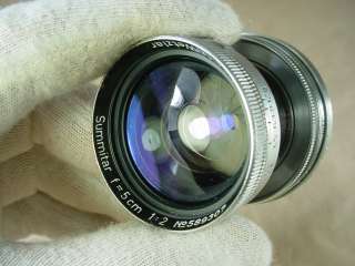 LEICA SUMMITAR 5cm 50mm f/2 LENS SUMMITAR 5cm LENS screw mount lens 