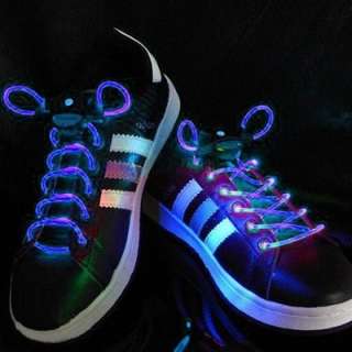 BLUE LED Lighted Shoe Laces  Sells and ships from USA 022099175292 