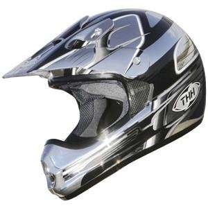  THH TX 11 Helmet   Large/Chrome/Black Automotive