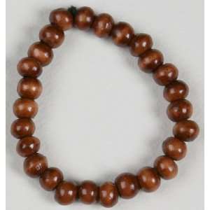    Natural Wood Bead Stretch Bracelet Curious Designs Jewelry