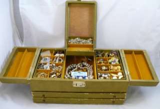   Vintage Jewelry in Box 100s of Rings Earrings Bracelets Necklaces LBS