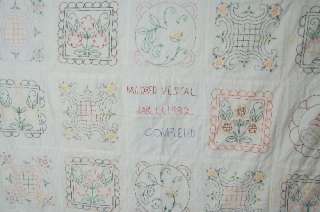 This CHEERY cotton 30s album summer quilt quilt is hand embroidered 