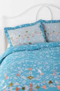 UrbanOutfitters  Geo Embroidered Duvet Cover