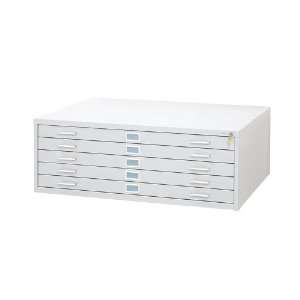    Safco 5 Drawer Steel Flat File, 48 x 36 White