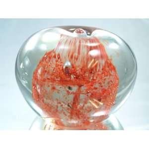  Murano Design Glass Art Crystal Apple Paperweight PW 252 