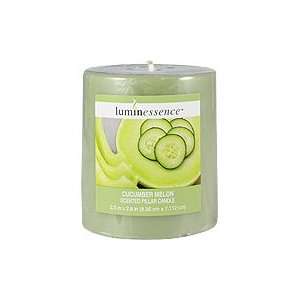   Melon Candle   Scented Pillar Candle, 1 candle,(Luminessence Candles