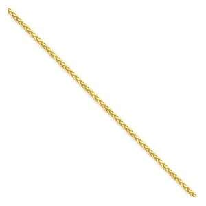  14k 1.9mm Round D/C Wheat Chain 7 Inches Jewelry