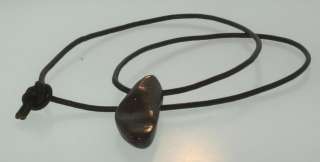 35.46ct boulder opal leather cord necklace 20 vintage  