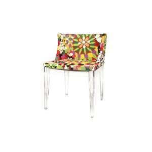   Furniture  Fiore Floral Patterned Acrylic Accent Chair