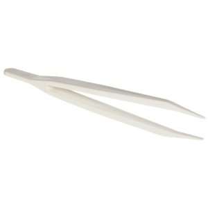 Azlon 516555 0002 White Laboratory Tweezers/Forceps with Sharp Ends 