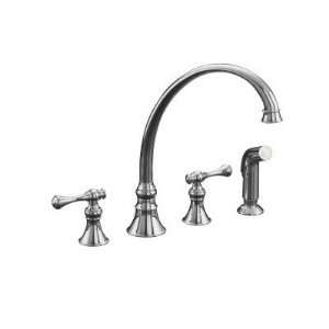   13/16 Spout, Side Spray and Traditional Lever Handles Finish Brushed