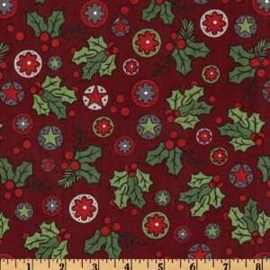  44 Wide Holly Jolly Holly Red/Green Fabric By The Yard 