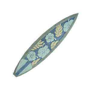  Hawaiian Rug Shortboard Blue Floral Print