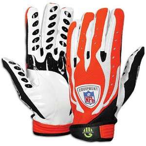   Velocity Grip Football Gloves Orange/White X Large