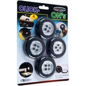  New Trademark Set Of 4 Click On Stick Up LED Lights By 