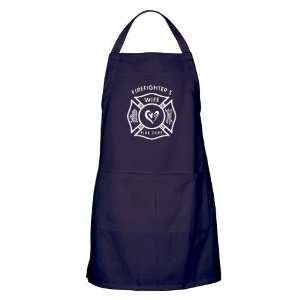  Firefighters Wife Funny Apron dark by 