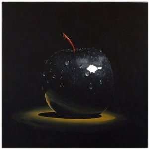  Black Apple by Roderick Stevens  14x14 Canvas Art COA 