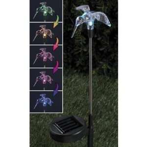   Powered Color Changing Hummingbird Garden Stake