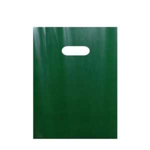  Green Low Density Plastic Merchandise Bags   9 X 12 