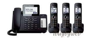 Panasonic KX TG6671B DECT 6.0 1 Corded 3 Cordless Phones w/ Answering 