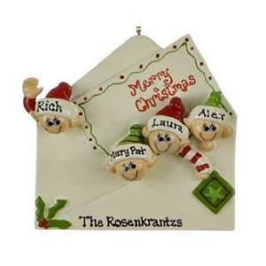 Personalized Elf Christmas Letter   4 Christmas Ornament  