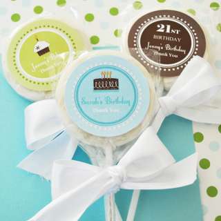 Personalized Birthday Lollipop Party Favors  