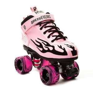   Pink Flame Swirl Womens Speed Roller Skates 2011