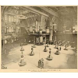  1897 New York Stock Exchange Main Floor NYSE Print RARE 