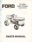 FORD LT 12 H LAWN TRACTOR PARTS MANUAL 480