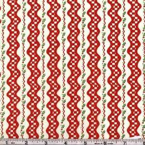 45 Wide Moda Isnt Christmas Jolly Santa Stripe Red Fabric By The 
