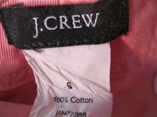 Crew Pink Cotton Mini Skirt Size 6 Bright Short Straight (F2)  