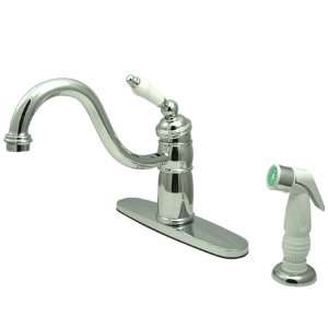 Kingston Brass KB1571PL Victorian Mono Deck Mount Kitchen Faucets with 