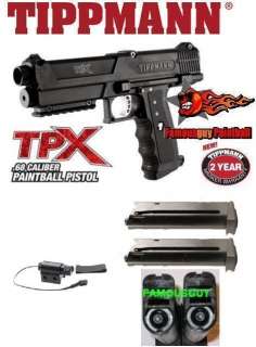 NEW TiPX Tippmann TPX Paintball Pistol Red Dot Laser Kit,Hard Case, 2 