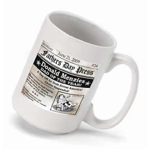  Fathers Day Headline Coffee Mug Personalized Kitchen 